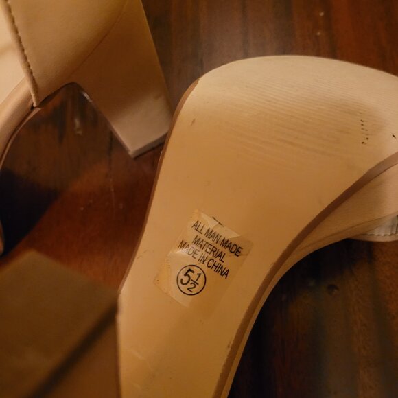 Tan 4" Block Heel Sandals - Picture 7 of 7